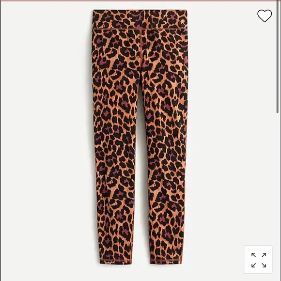 NWT J CREW High Rise 7/8 Leggings in Leopard, Size XS - Picture 2 of 7